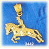 14K Gold English Style Horse & Rider Charm