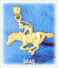 14K Gold Race Horse & Jockey Charm