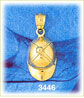 14k gold jockey helmet charm