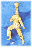 14K Gold Karate Stance Charm