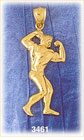 14K Gold Flexing Bodybuilder Charm