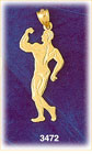 14k gold bodybuilding charm