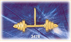 14K Gold Weight Training Barbell Charm
