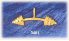 14K Gold Barbell Charm
