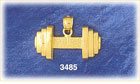 14K Gold Dumbbell Pendant