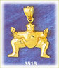 14K Gold Sumo Wrestling Charm