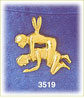 14k gold wrestlers charm