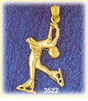 14K Gold Figure Skater Charm