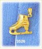 14k gold figure skate charm