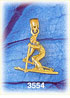 14K Gold 3D Ski Charm