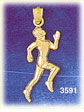 14K Gold Competitive Runner Charm
