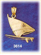 14K Gold 3D Wind Surfing Charm