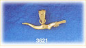 14K Gold 3D Swimmer Charm