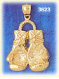 14K Gold Professional Boxing Gloves Charm