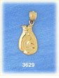 14k gold training boxing glove charm