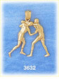 14k gold 2 boxer fighting charm