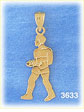14k gold boxer silhouette charm