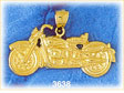 14k gold motorcycle cruiser charm