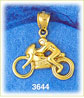 14K Gold Motorcycle & Rider Charm