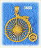 14k gold old fashioned bicycle charm