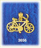 14k gold bike charm
