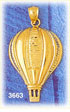 14K Gold Hot Air Balloon Charm