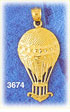 14K Gold Air Ballooning Charm