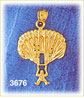 14K Gold Parachute Charm