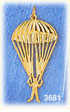 14K Gold Parachuting Sky Diving Charm