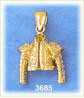 14K Gold 3D Matador Vest Charm