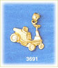 14k gold golf car charm