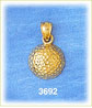 14k gold golf ball charm