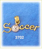 14k gold soccer charm