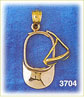 14k gold tennis visor & sun glasses charm