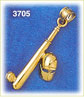 14K Gold Baseball Equipment Charm