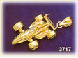 14Kt Yellow Gold Racing Car Charm