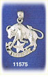 14K White Gold Zodiac Taurus Charm