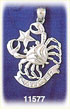 14K White Gold Zodiac Cancer Charm