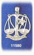 14K White Gold Zodiac Libra Charm