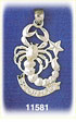 14K White Gold Zodiac Scorpio Charm