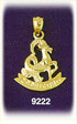 14K Gold 3-D Zodiac Capricorn Charm
