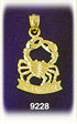 14K Gold 3-D Zodiac Cancer Charm