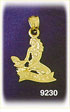 14K Gold 3-D Zodiac Virgo Charm
