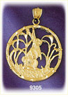 14K Gold Chinese Zodiac Rabbit Charm
