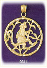 14K Gold Chinese Zodiac Monkey Charm