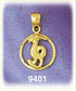 14K Gold Encircled Zodiac Capricorn Charm