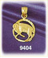 14K Gold Encircled Zodiac Aries Charm