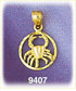14K Gold Encircled Zodiac Cancer Charm