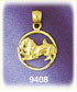 14K Gold Encircled Zodiac Leo Charm