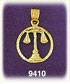 14K Gold Encircled Zodiac Libra Charm
